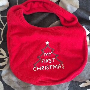 Carter's Festive Red Christmas Bib